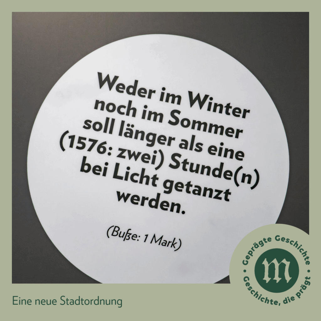 Museum ALTE MÜNZE in Stolberg (Harz) - die neue Stadtordnung schreibt vor