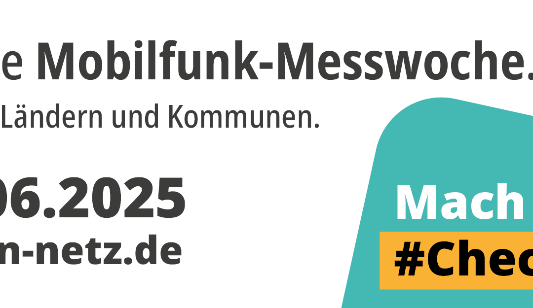 Mobilfunk-Messwoche vom 26. Mai bis 1. Juni 2025