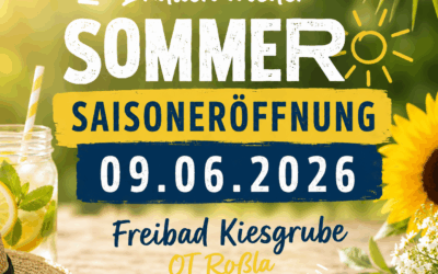 Die Kiesgrube Roßla startet in die Freibadsaison 2026!