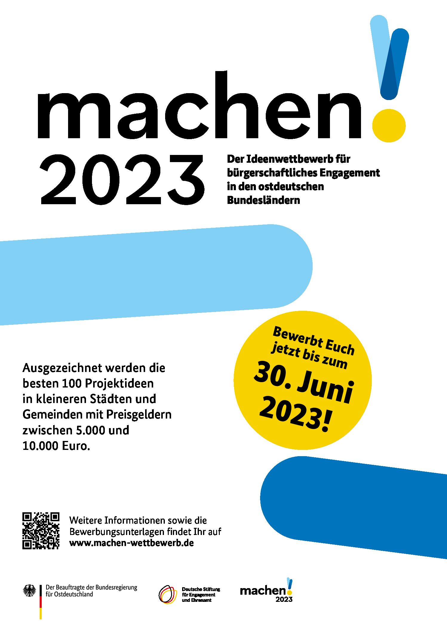Aufruf zum Engagement-Wettbewerb in Ostdeutschland “machen!2023”