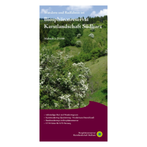 Wander- und Fahrradkarte Biosphärenreservat Karstlandschaft Südharz im Maßstab 1:25000 - mit Karstwanderweg