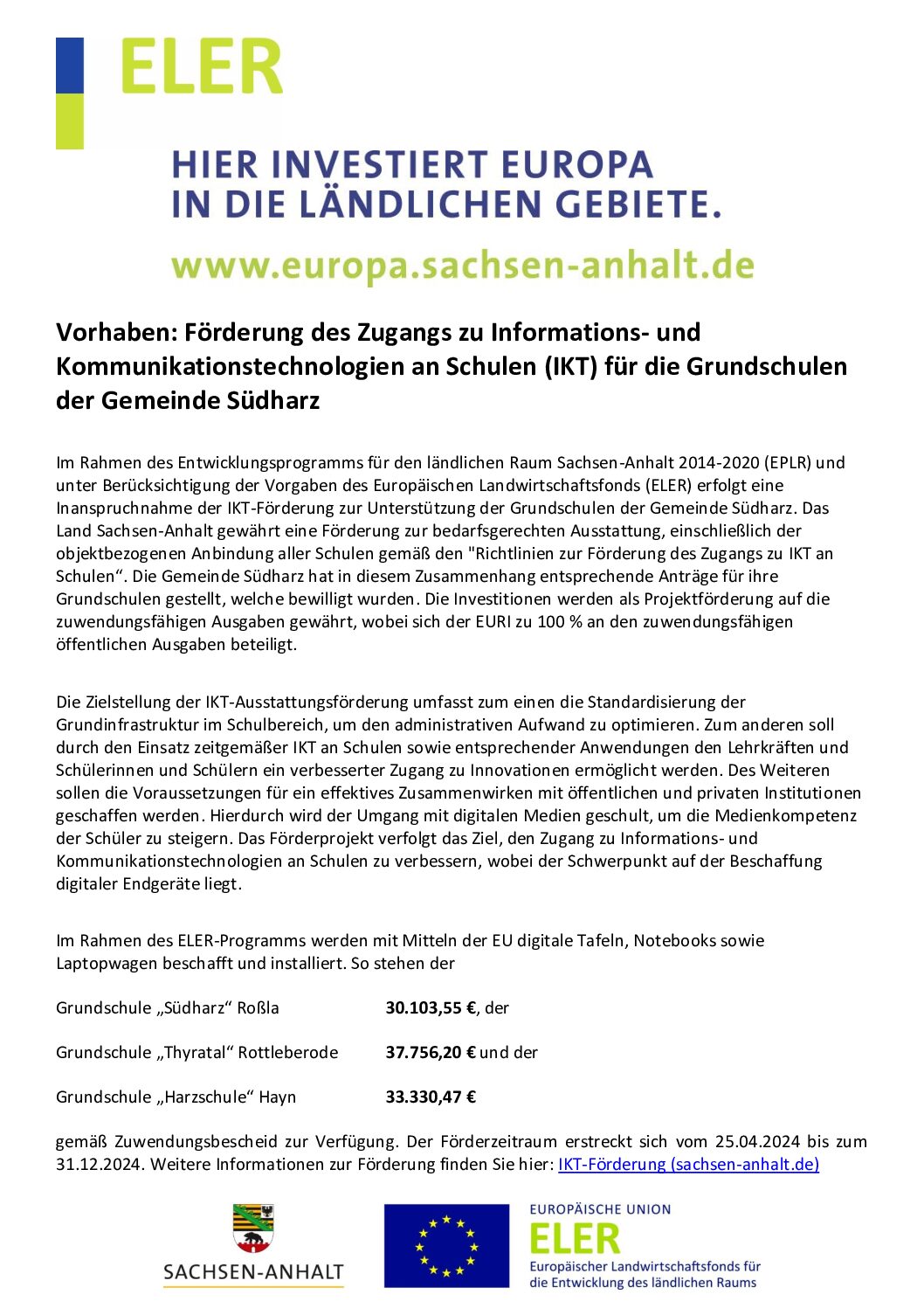 Informationen zur IKT-Förderung