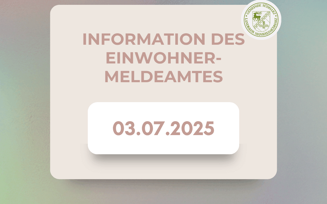 Wichtige Information des Einwohnermeldeamtes!
